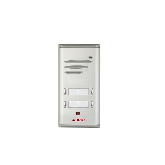 Audio 004849 E04 Basic Serisi Çift Butonlu Zil Paneli 4 lü