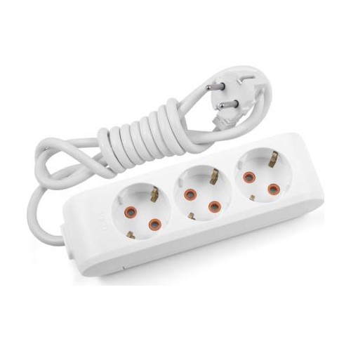 Viko Multi-Let Üçlü Priz Topraklı Kablolu Çocuk Korumalı 2 Metre-Beyaz 90113302