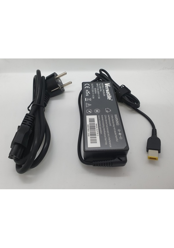 Lenovo 20V 4.5A Usb Kare Uç Adaptör Şarj Aleti Ve Güç Kablosu Lpa