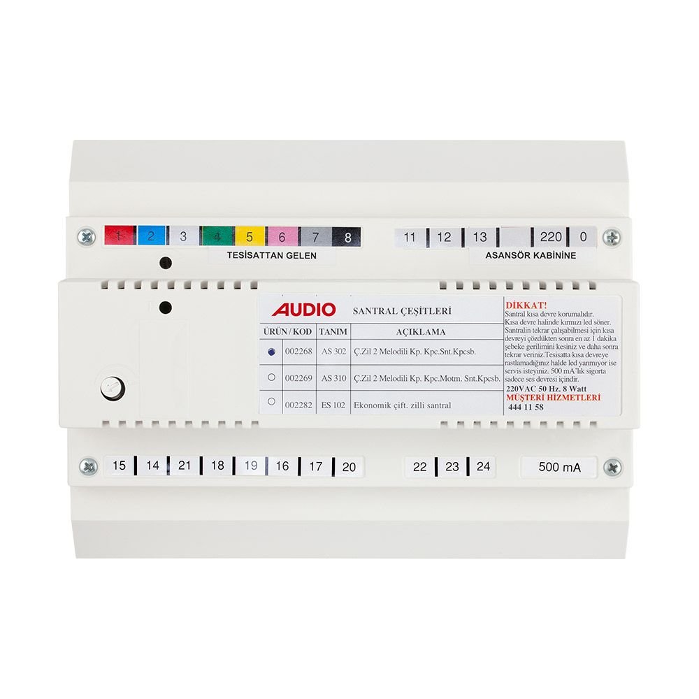 Audio As 302 Kapıcılı Çift Zilli Santral 00268