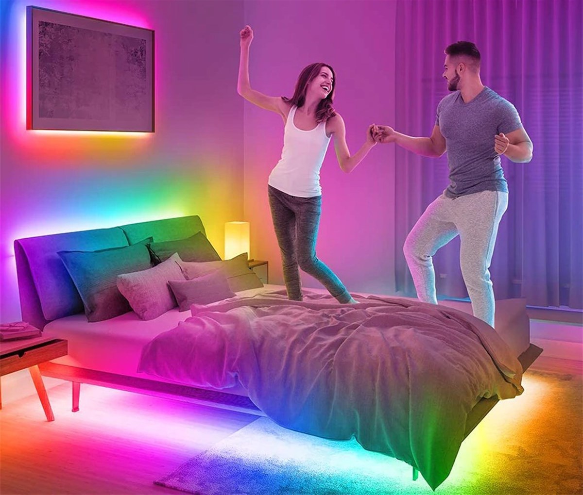 ŞERİT LED 3 ÇİPLİ DIS MEKAN PEMBE