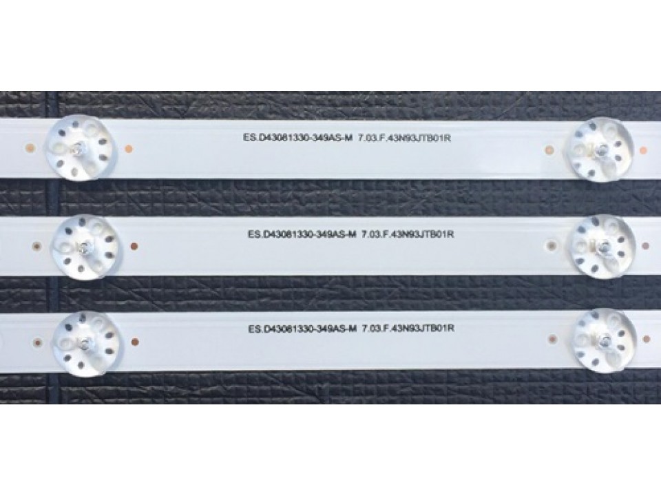AWOX 43" TV LED BAR, AWOX 43110, TELEFOX 43TFH4300 LED BAR BACKLIGHT , JL.D43081330-349AS-M, 7.03.F.43N93JTB01R, T430HVN1.3, Led Bar, Panel Ledleri, Backligth