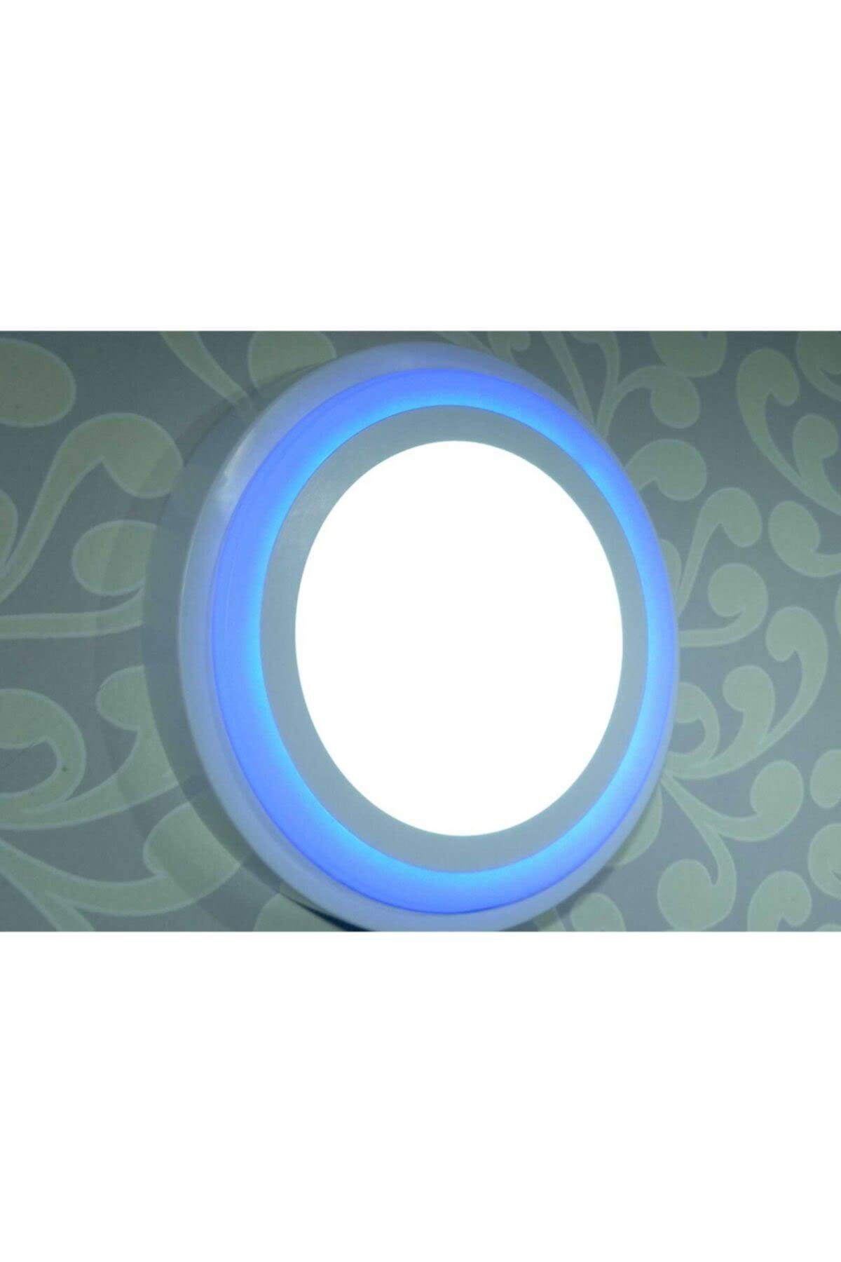 Dekoratif Üç Renkli Led Panel Sıvaüstü 27cm Çaplı Tavan Armatür Yüksek Işık Güçlü 18+6w