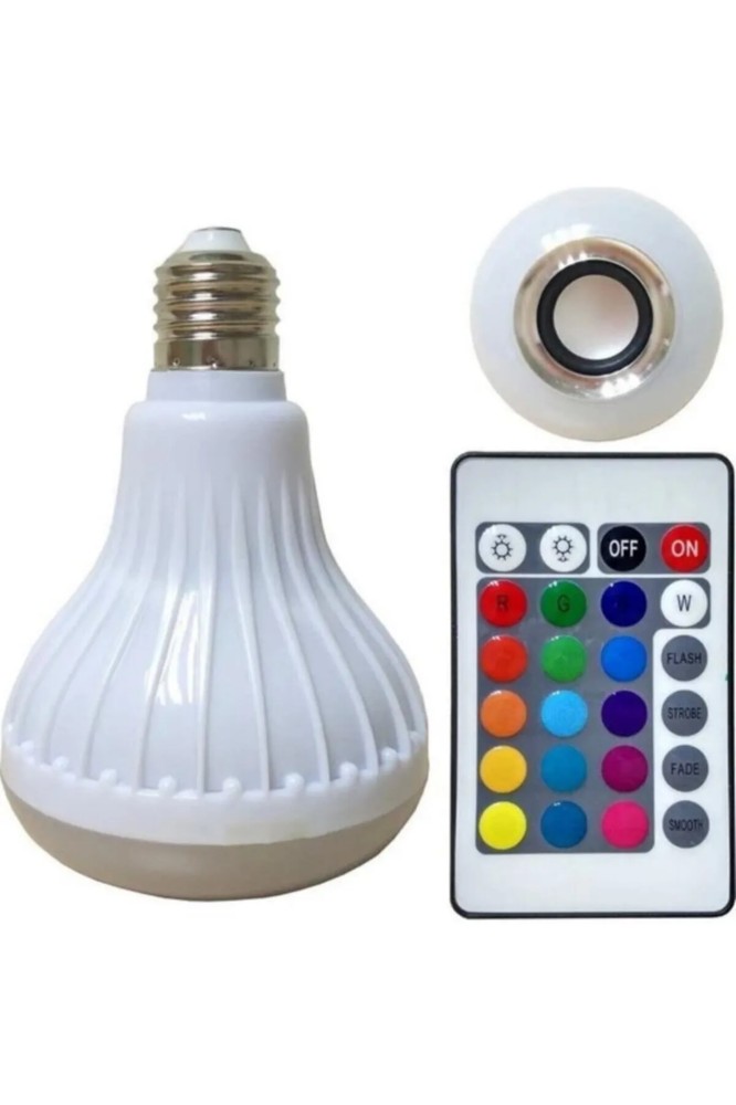 Bluetooth Hoparlörlü Rgb Led Ampül Lamba BLUETOOTH-HOPARLÖRLÜ-LED-AMPUL