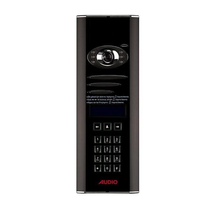 Audio Siyah Dijital Kameralı Zil Paneli 008312