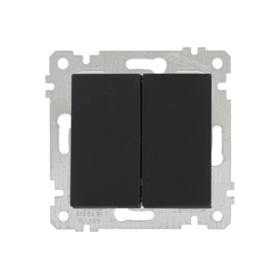 Mutlusan Komütatör Rita Metalik Siyah 2200 402 0284 Çerçeve Hariç