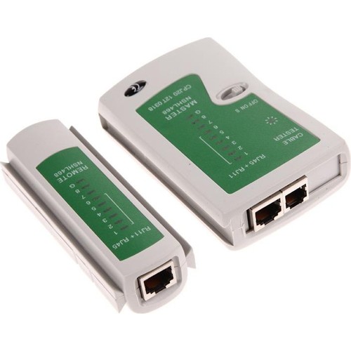 Rj11 Rj45 Cat5 Network Kablo Tester Test Kontrol Bağlantı Cihazı Ledli