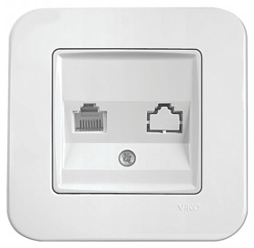 Viko Linnera/Rollina BEYAZ NÜMERİS TELEFON PRİZİ (RJ11) (ÇERÇEVE HARİÇ)