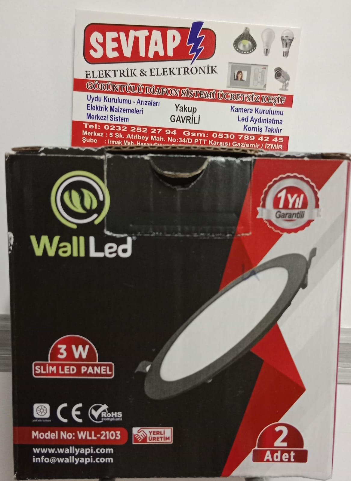 Sıva Altı Led Spot Beyaz Gövde 3W