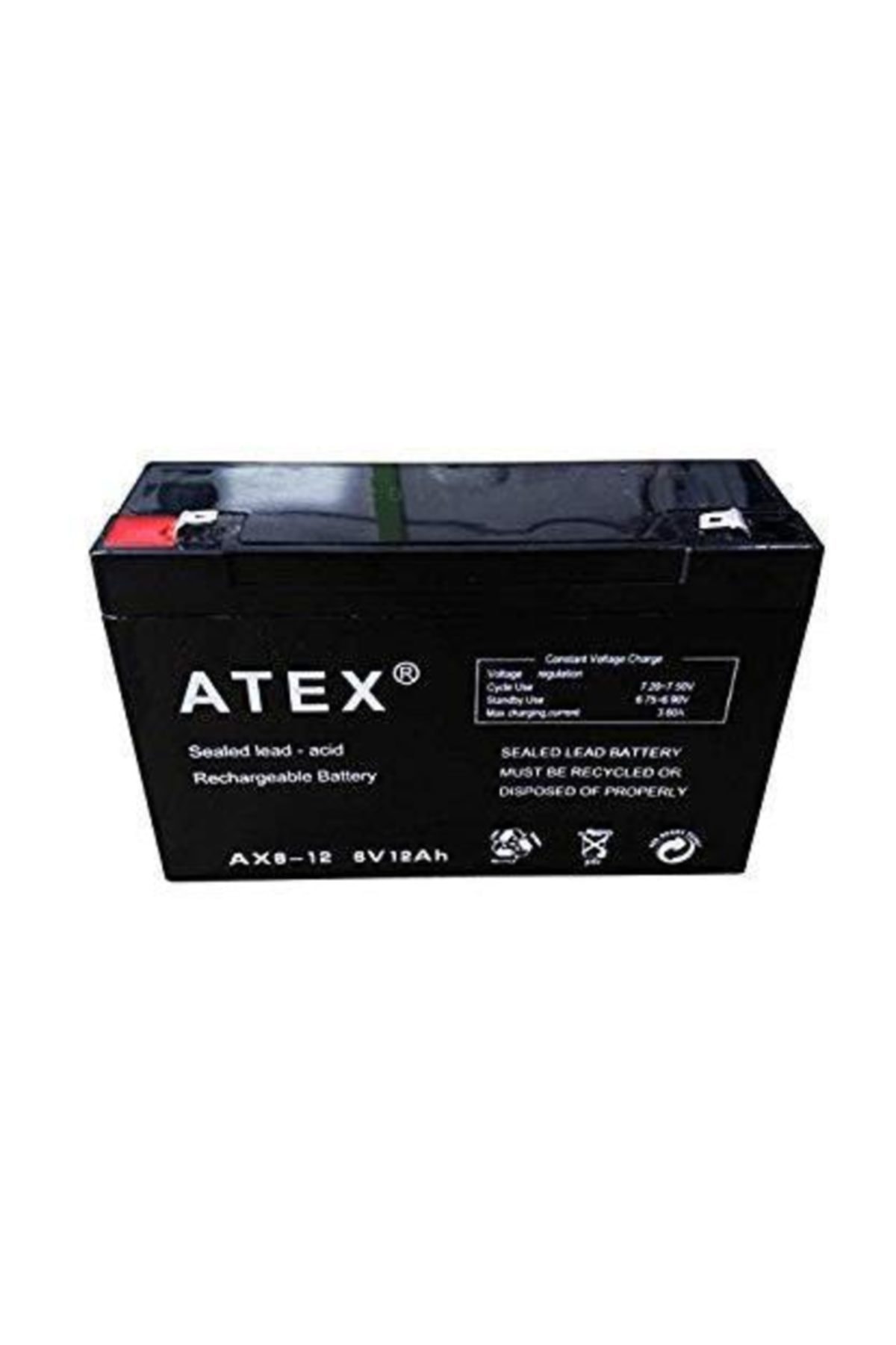 Oyuncak Araba Aküsü Atex 6v 12ah Kuru Akü (151x50x94x100)