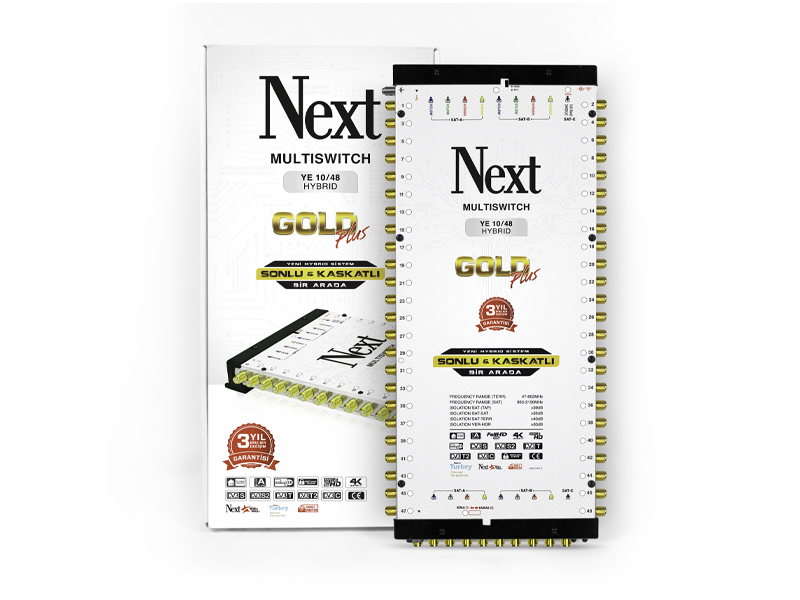 Next YE-10/48 Sonlu / Kaskad 4K Santral Multiswitch